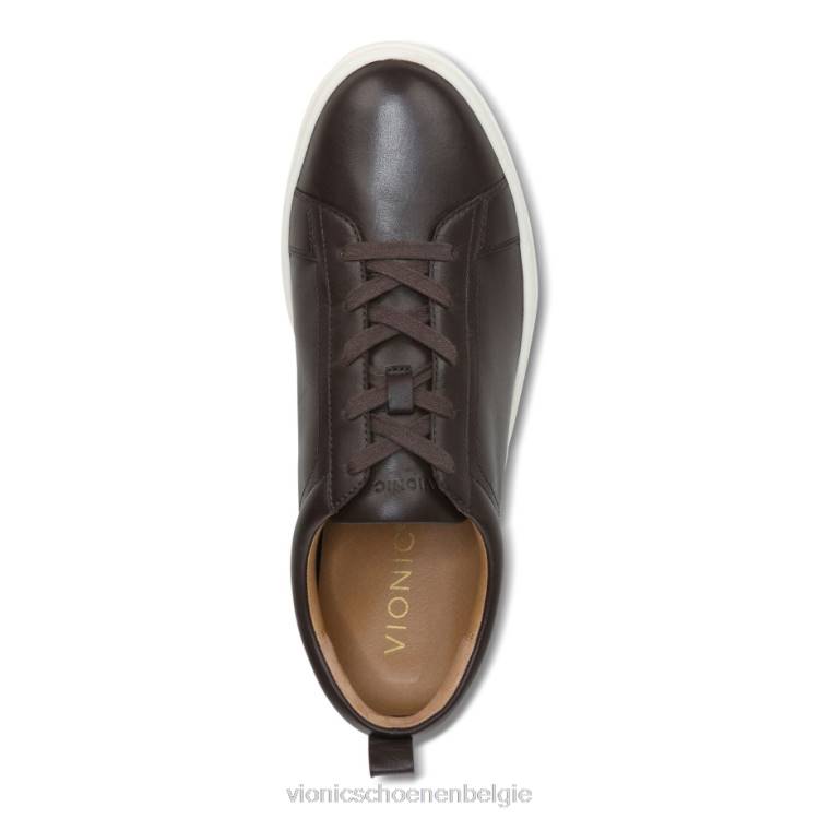 Vionic Lucas sneaker met veters ZND81461 chocolade Vionic chaussures belgique