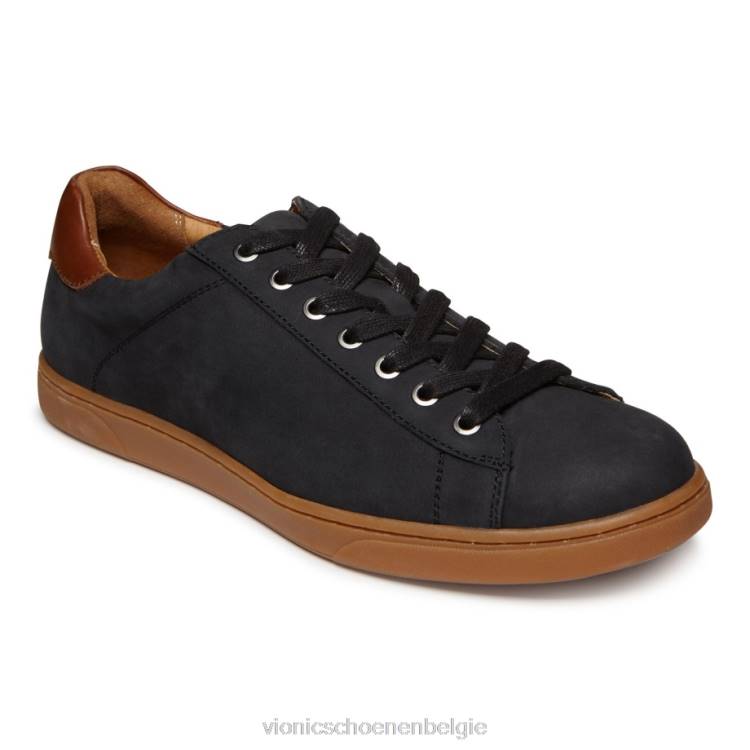 Vionic baldwin casual sneaker met veters ZND845 zwart nubuck Vionic belgie