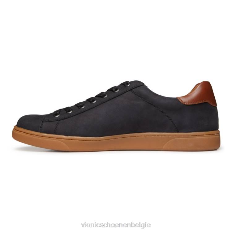 Vionic baldwin casual sneaker met veters ZND845 zwart nubuck Vionic belgie