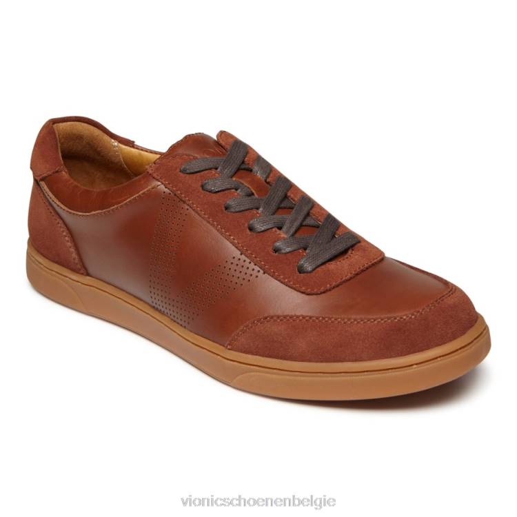 Vionic brok casual sneaker met veters ZND858 donkerbruin Vionic chaussures belgique