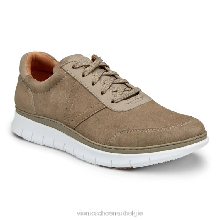Vionic leerlooier trainer ZND8664 donker taupe Vionic shoes outlet