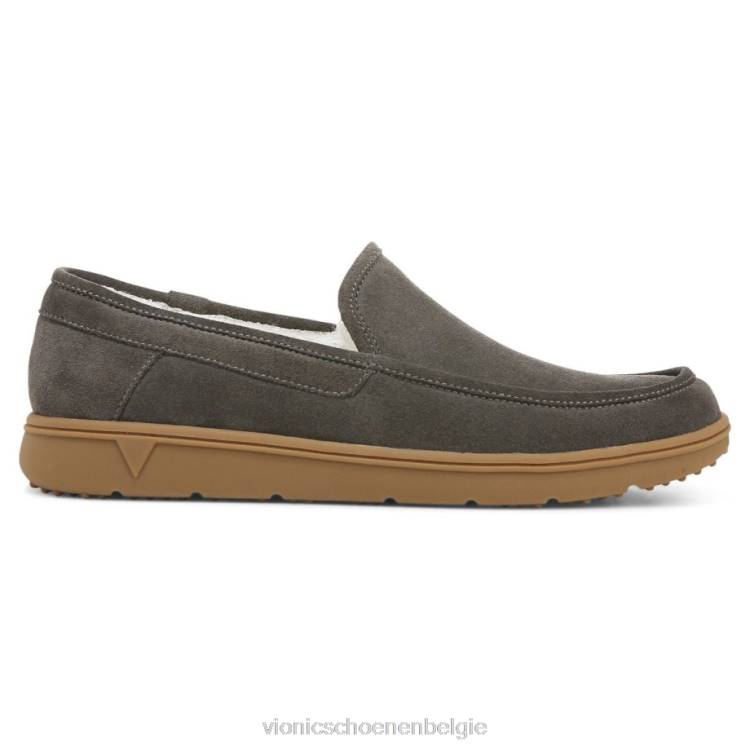 Vionic Gustavo pantoffel ZND81481 grijs suède Vionic shoes outlet