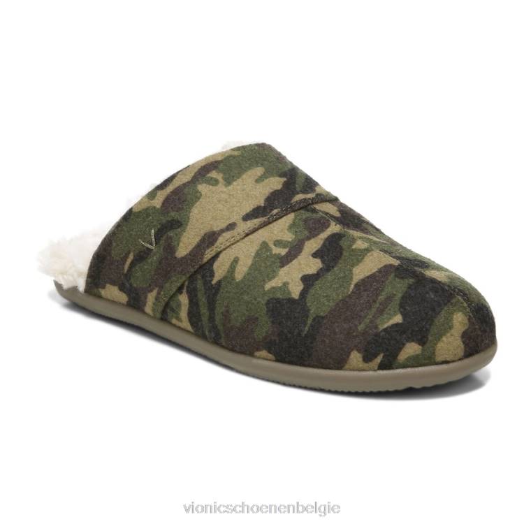 Vionic alfons muiltjespantoffel ZND81482 olijf camouflage Vionic schoenen