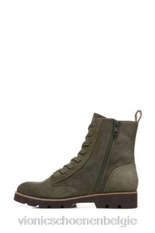 Vionic lani olijfkleurige waterdichte suède groene laarzen met middelhoge schacht ZND81521Vionic belgie