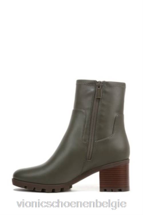 Vionic olijfgroene stretch synthetische ronan laarzen met middelhoge schacht ZND81653Vionic sandals