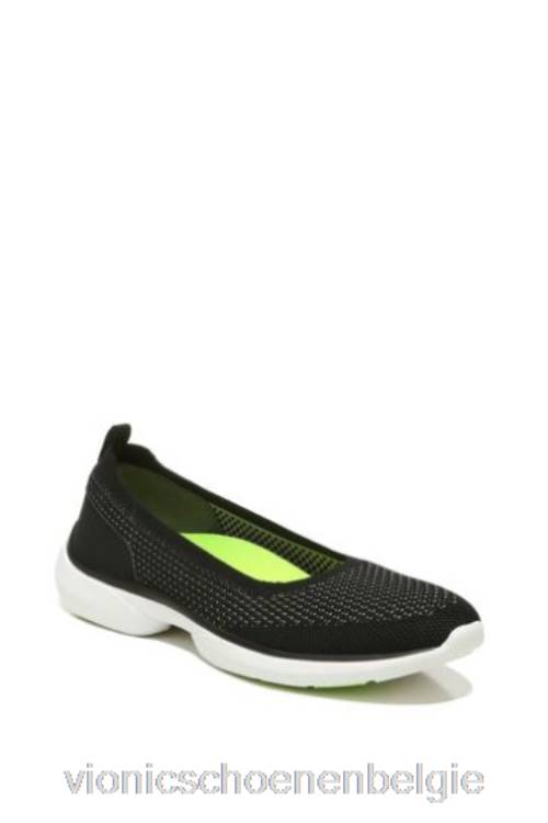 Vionic Kallie zwarte gebreide slip-on schoenen nieuw ZND81665Vionic chaussures belgique