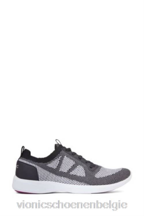 Vionic Lenora zwarte gebreide sneakers met veters ZND81646Vionic belgie