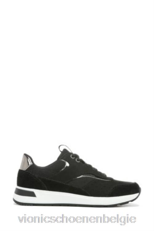 Vionic Nova zwarte mesh nubuck sneakers met veters ZND81547Vionic belgie