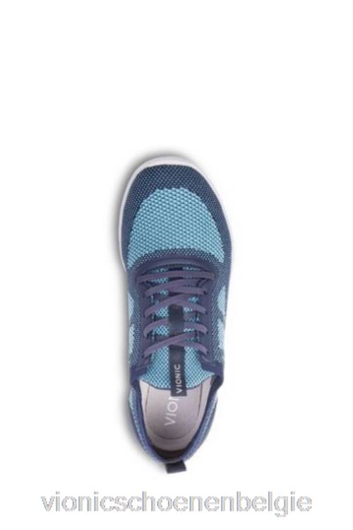 Vionic blauwe lenora gebreide sneakers met veters, nieuw ZND81670Vionic verkooppunten