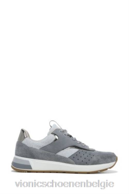 Vionic grijze damp/houtskoolnubuck nova sneakers met veters ZND81540Vionic shoes outlet