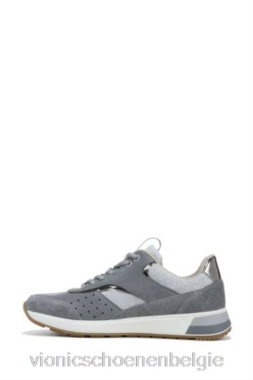 Vionic grijze damp/houtskoolnubuck nova sneakers met veters ZND81540Vionic shoes outlet