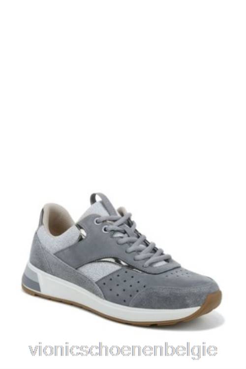 Vionic grijze damp/houtskoolnubuck nova sneakers met veters ZND81540Vionic shoes outlet