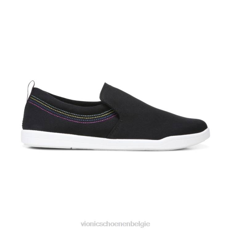 Vionic Marshall glijdt door ZND81163 zwart canvas Vionic chaussures