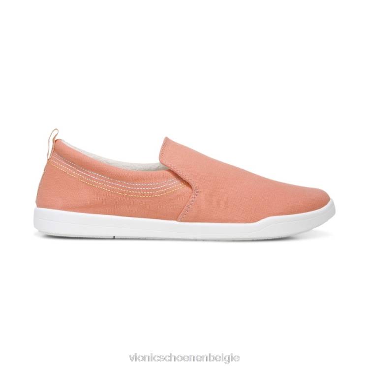 Vionic Marshall glijdt door ZND81164 papaya canvas Vionic chaussures belgique