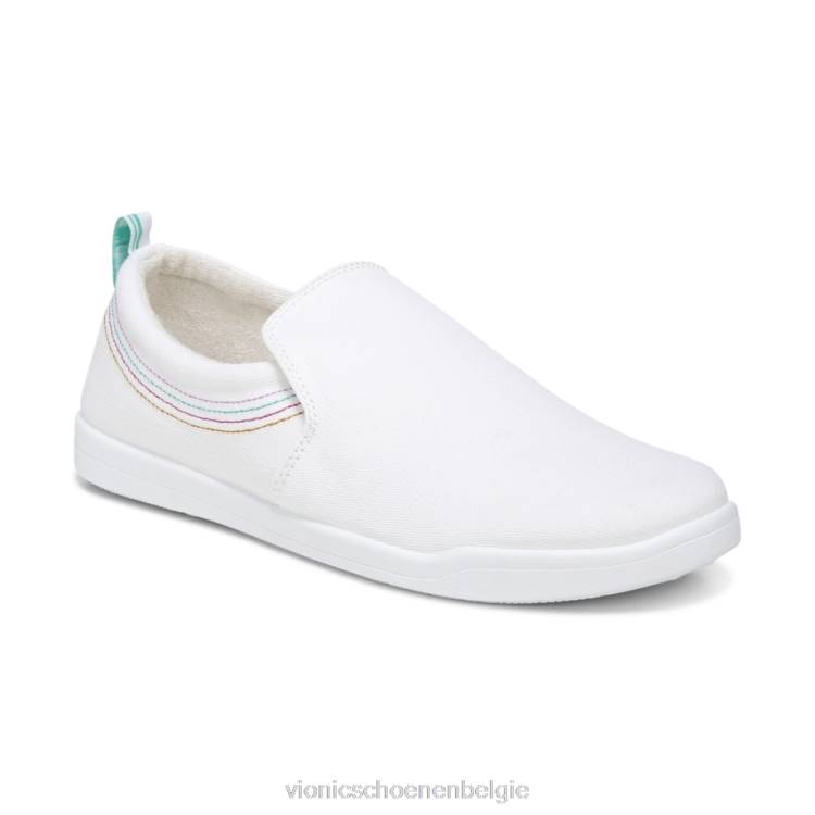 Vionic Marshall glijdt door ZND81166 wit doek Vionic shoes outlet