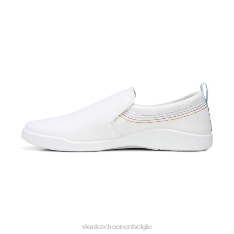 Vionic Marshall glijdt door ZND81166 wit doek Vionic shoes outlet