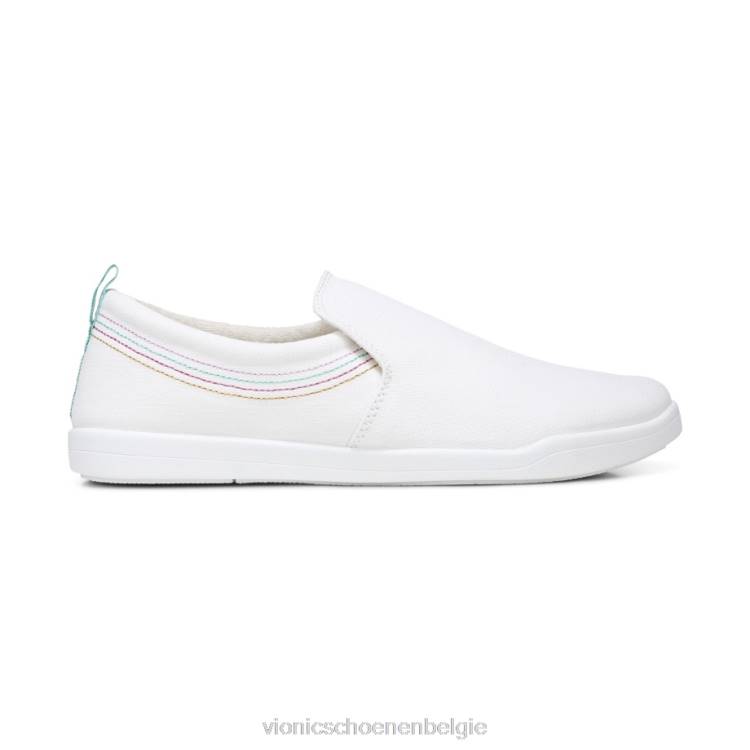 Vionic Marshall glijdt door ZND81166 wit doek Vionic shoes outlet