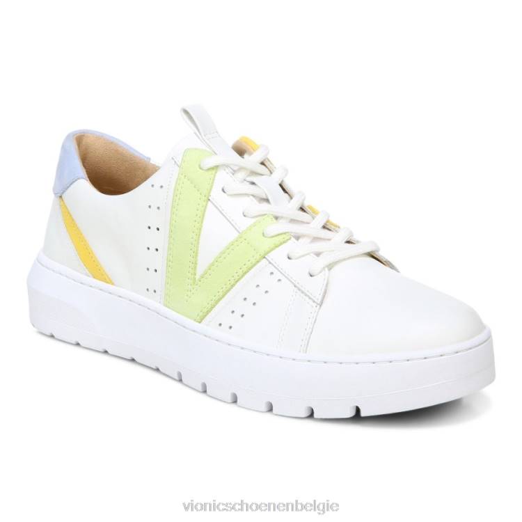 Vionic Simasa-sneaker ZND81135 witte bleke limoen Vionic chaussures