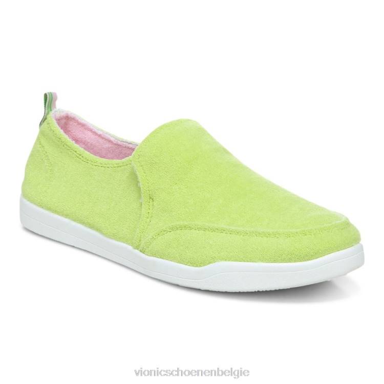 Vionic beach malibu slip-on sneaker: badstof ZND81154 limoen badstof Vionic verkooppunten