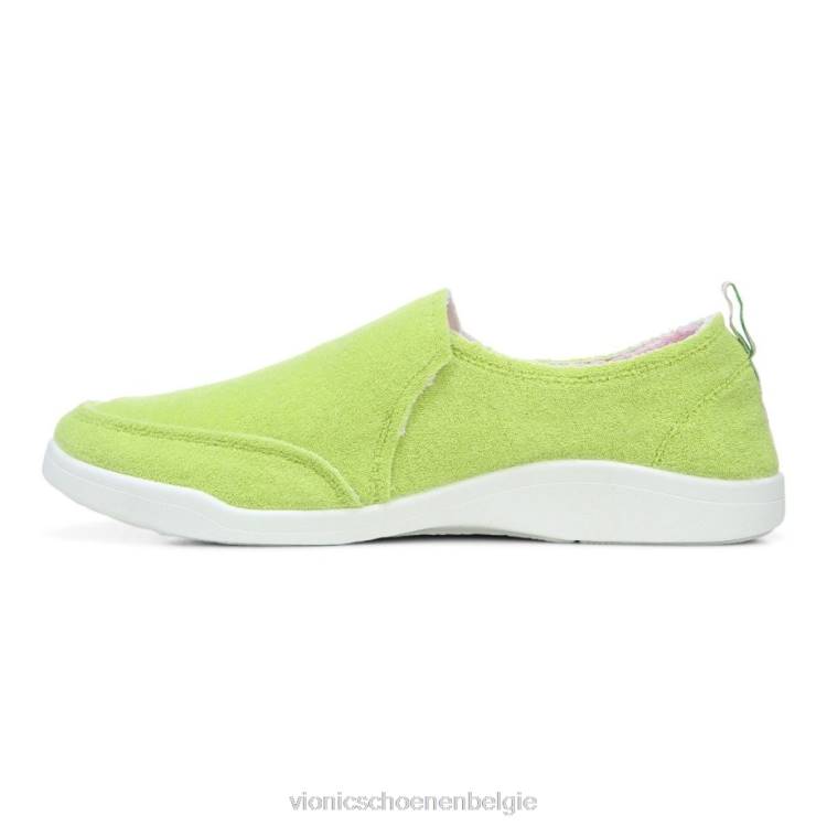 Vionic beach malibu slip-on sneaker: badstof ZND81154 limoen badstof Vionic verkooppunten
