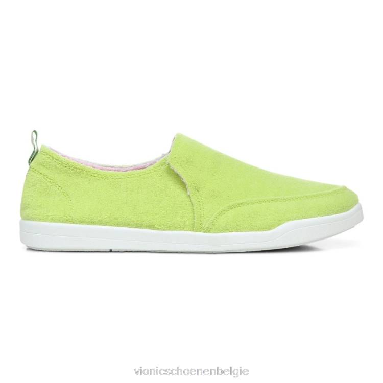 Vionic beach malibu slip-on sneaker: badstof ZND81154 limoen badstof Vionic verkooppunten