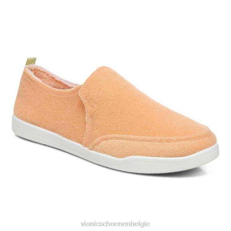 Vionic beach malibu slip-on sneaker: badstof ZND81155 abrikozen badstof Vionic belgie