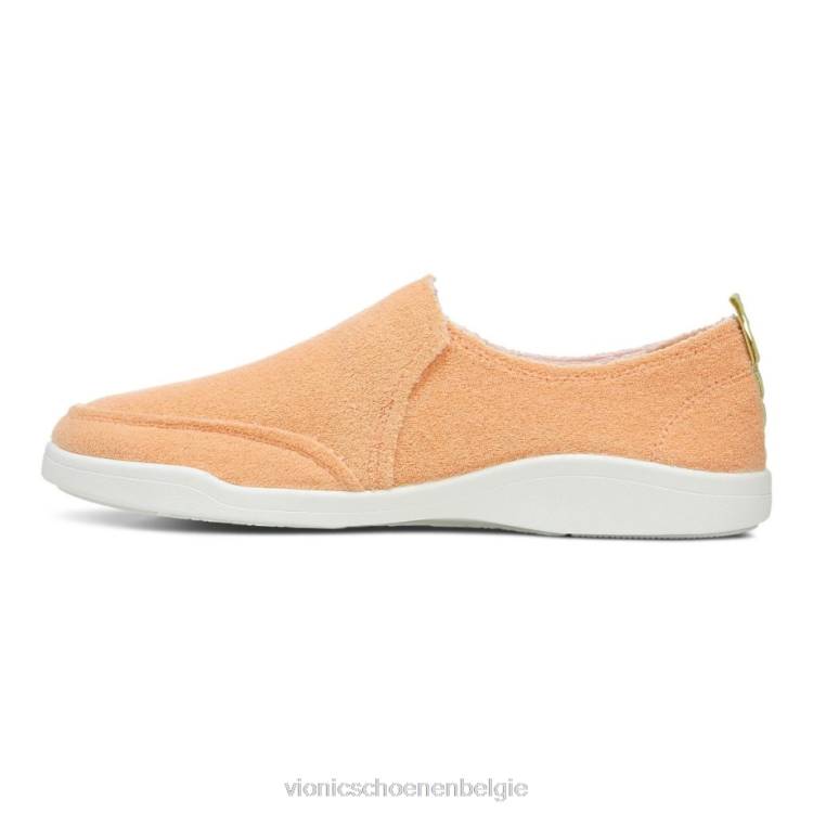 Vionic beach malibu slip-on sneaker: badstof ZND81155 abrikozen badstof Vionic belgie