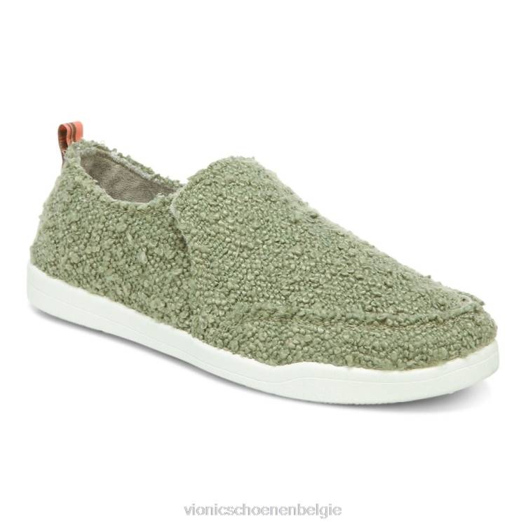 Vionic beach malibu slip-on sneaker: bouclé ZND81071 legergroene bouclé Vionic belgie