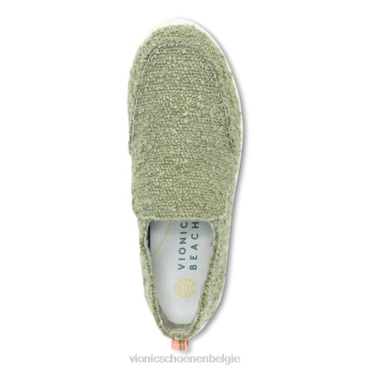 Vionic beach malibu slip-on sneaker: bouclé ZND81071 legergroene bouclé Vionic belgie