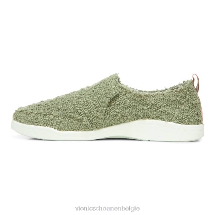 Vionic beach malibu slip-on sneaker: bouclé ZND81071 legergroene bouclé Vionic belgie
