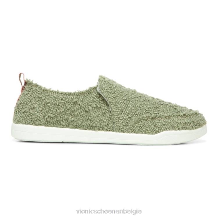 Vionic beach malibu slip-on sneaker: bouclé ZND81071 legergroene bouclé Vionic belgie