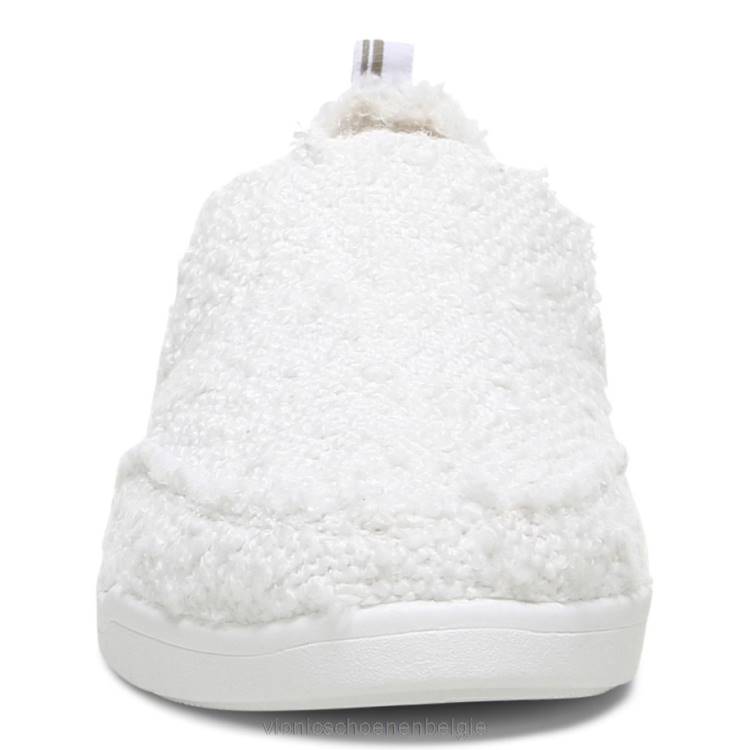 Vionic beach malibu slip-on sneaker: bouclé ZND81073 witte bouclé Vionic chaussures belgique