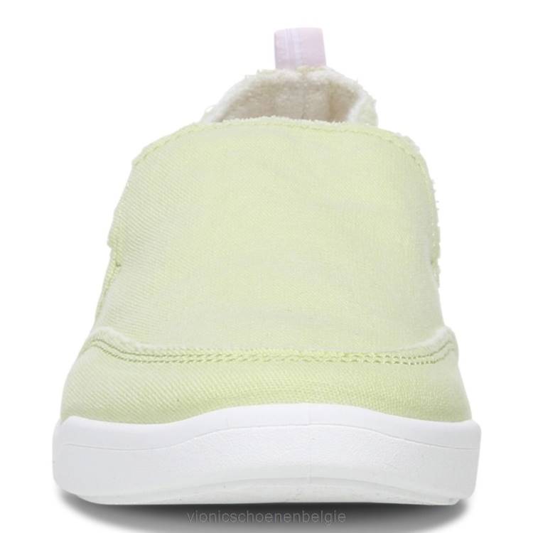 Vionic beach malibu slip-on sneaker: canvas ZND81079 bleek limoen canvas Vionic chaussures