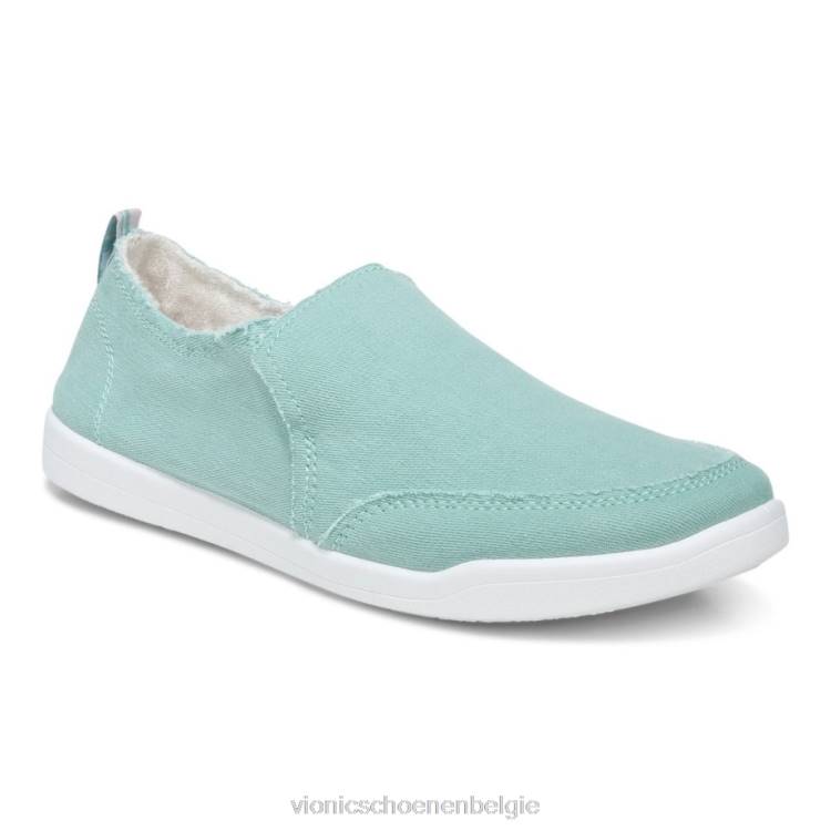 Vionic beach malibu slip-on sneaker: canvas ZND81081 wasabi-doek Vionic sandals
