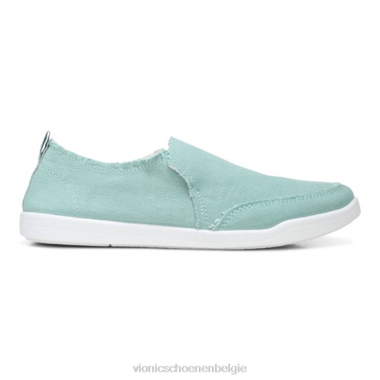 Vionic beach malibu slip-on sneaker: canvas ZND81081 wasabi-doek Vionic sandals