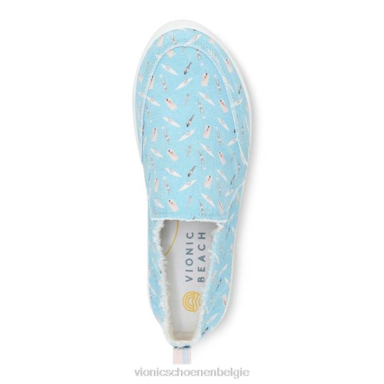 Vionic beach malibu slip-on sneaker: plezier in de zon ZND81150 porselein blauw Vionic chaussures belgique