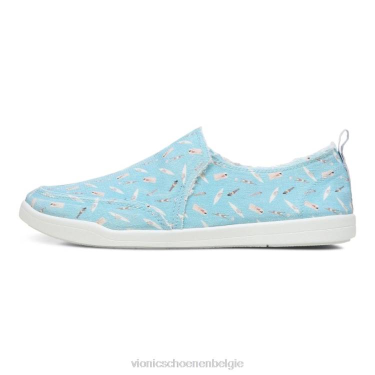 Vionic beach malibu slip-on sneaker: plezier in de zon ZND81150 porselein blauw Vionic chaussures belgique