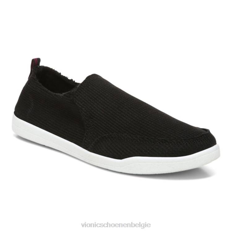 Vionic beach malibu slip-on sneaker: wafelgebreid ZND81146 zwart breiwerk Vionic schoenen