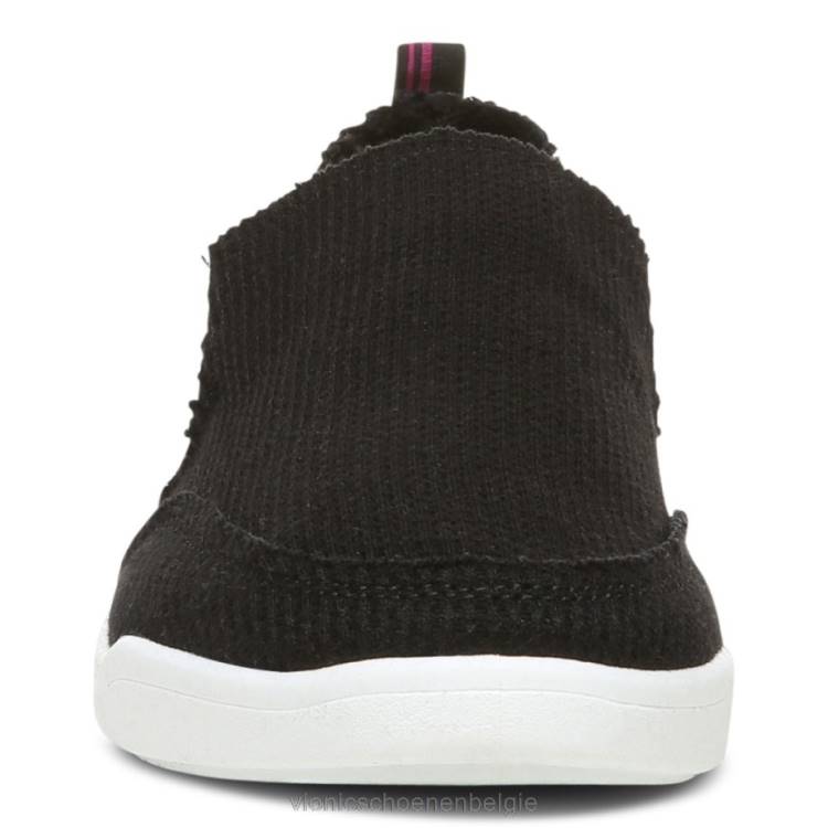Vionic beach malibu slip-on sneaker: wafelgebreid ZND81146 zwart breiwerk Vionic schoenen