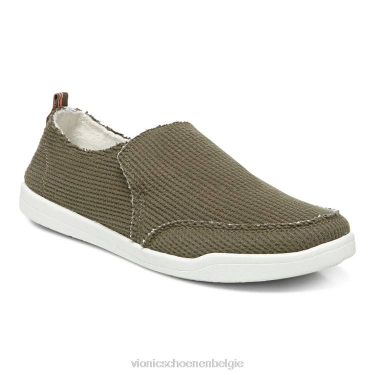 Vionic beach malibu slip-on sneaker: wafelgebreid ZND81147 olijf gebreid Vionic verkooppunten