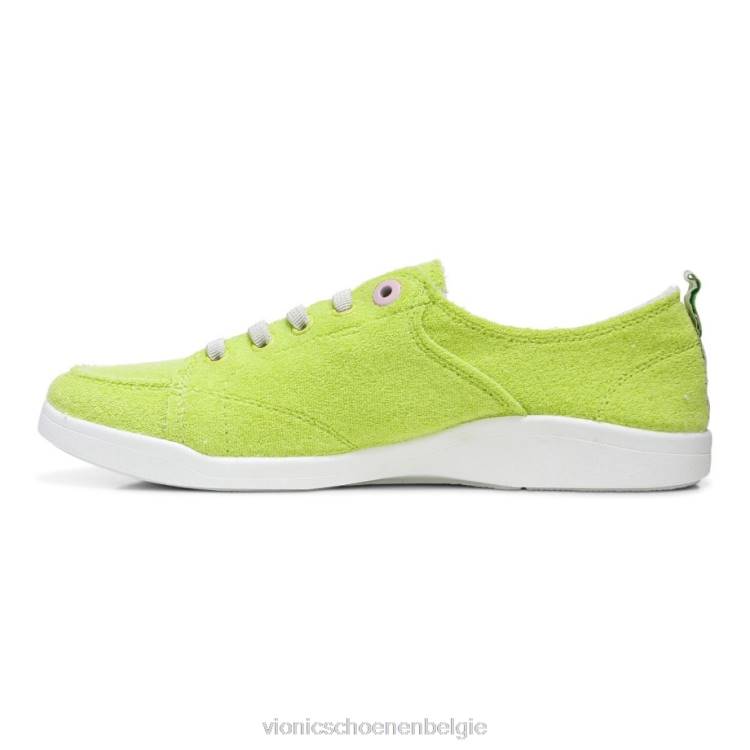 Vionic beach pismo casual sneaker: badstof ZND81178 limoen badstof Vionic chaussures belgique