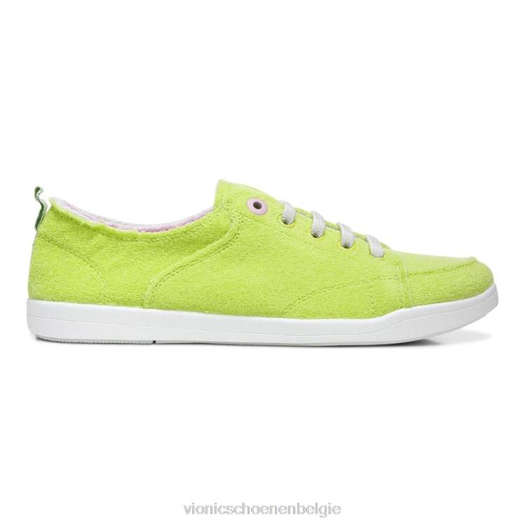 Vionic beach pismo casual sneaker: badstof ZND81178 limoen badstof Vionic chaussures belgique