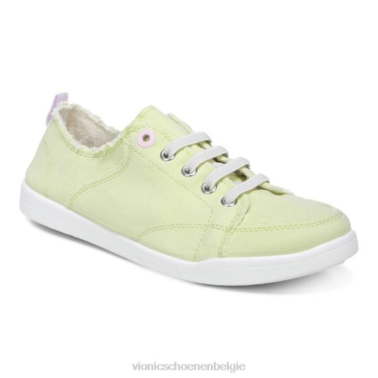 Vionic beach pismo casual sneaker: canvas ZND81092 bleek limoen canvas Vionic belgie
