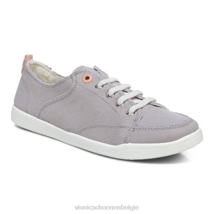 Vionic beach pismo casual sneaker: canvas ZND81096 lichtgrijs canvas Vionic shoes outlet