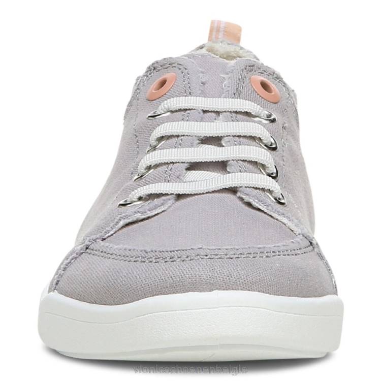 Vionic beach pismo casual sneaker: canvas ZND81096 lichtgrijs canvas Vionic shoes outlet