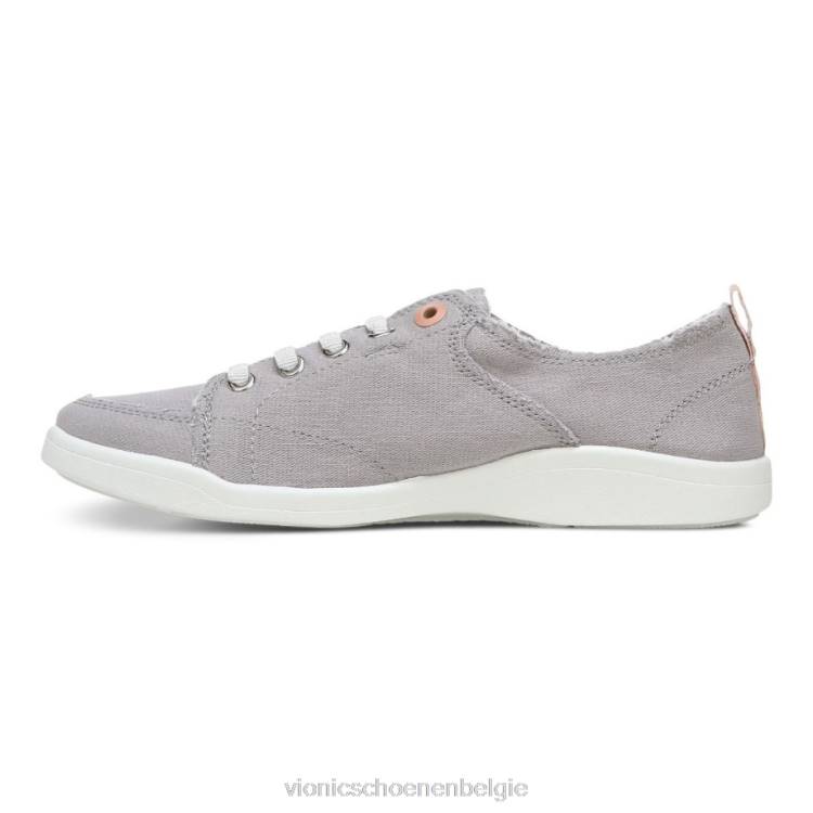 Vionic beach pismo casual sneaker: canvas ZND81096 lichtgrijs canvas Vionic shoes outlet