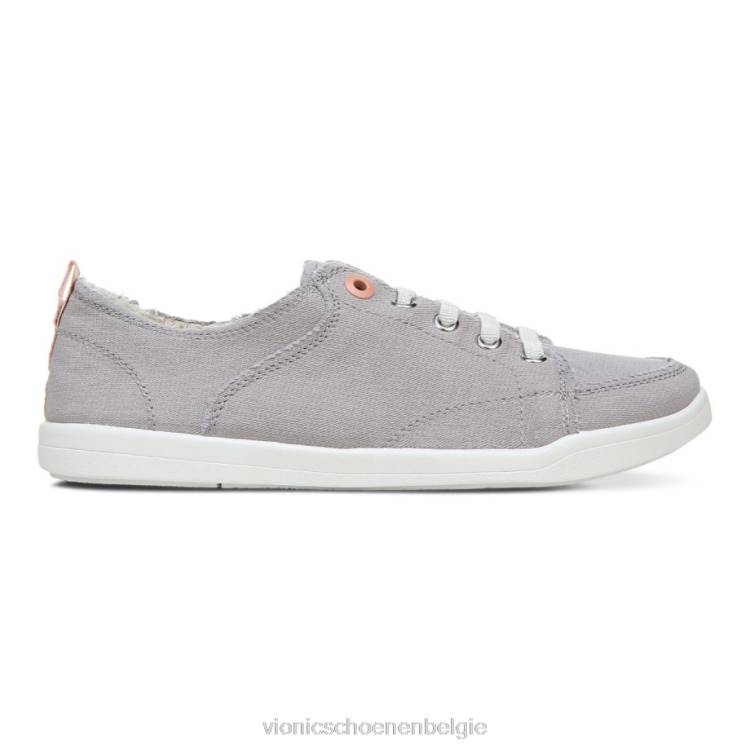 Vionic beach pismo casual sneaker: canvas ZND81096 lichtgrijs canvas Vionic shoes outlet