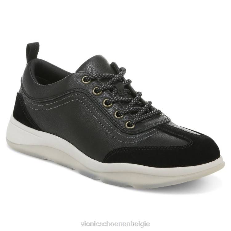 Vionic nyla sneaker ZND81047 zwart leer Vionic shoes outlet