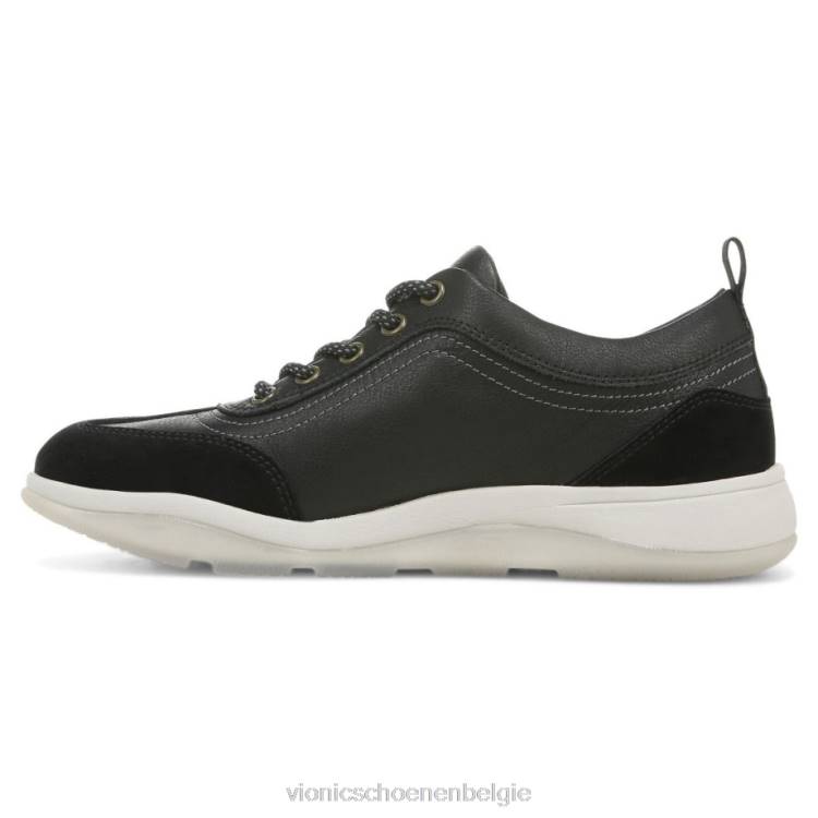 Vionic nyla sneaker ZND81047 zwart leer Vionic shoes outlet