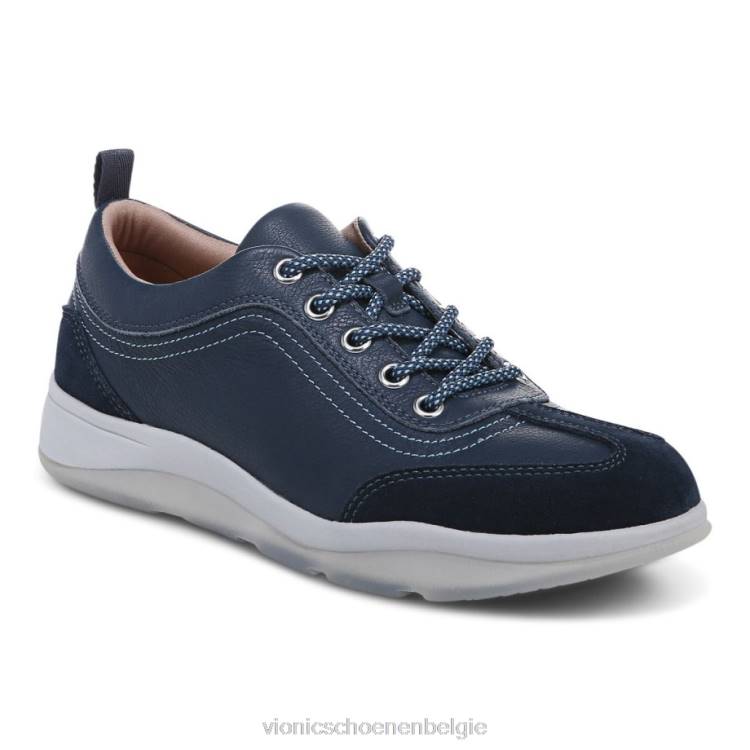 Vionic nyla sneaker ZND81049 marineblauw leer Vionic verkooppunten